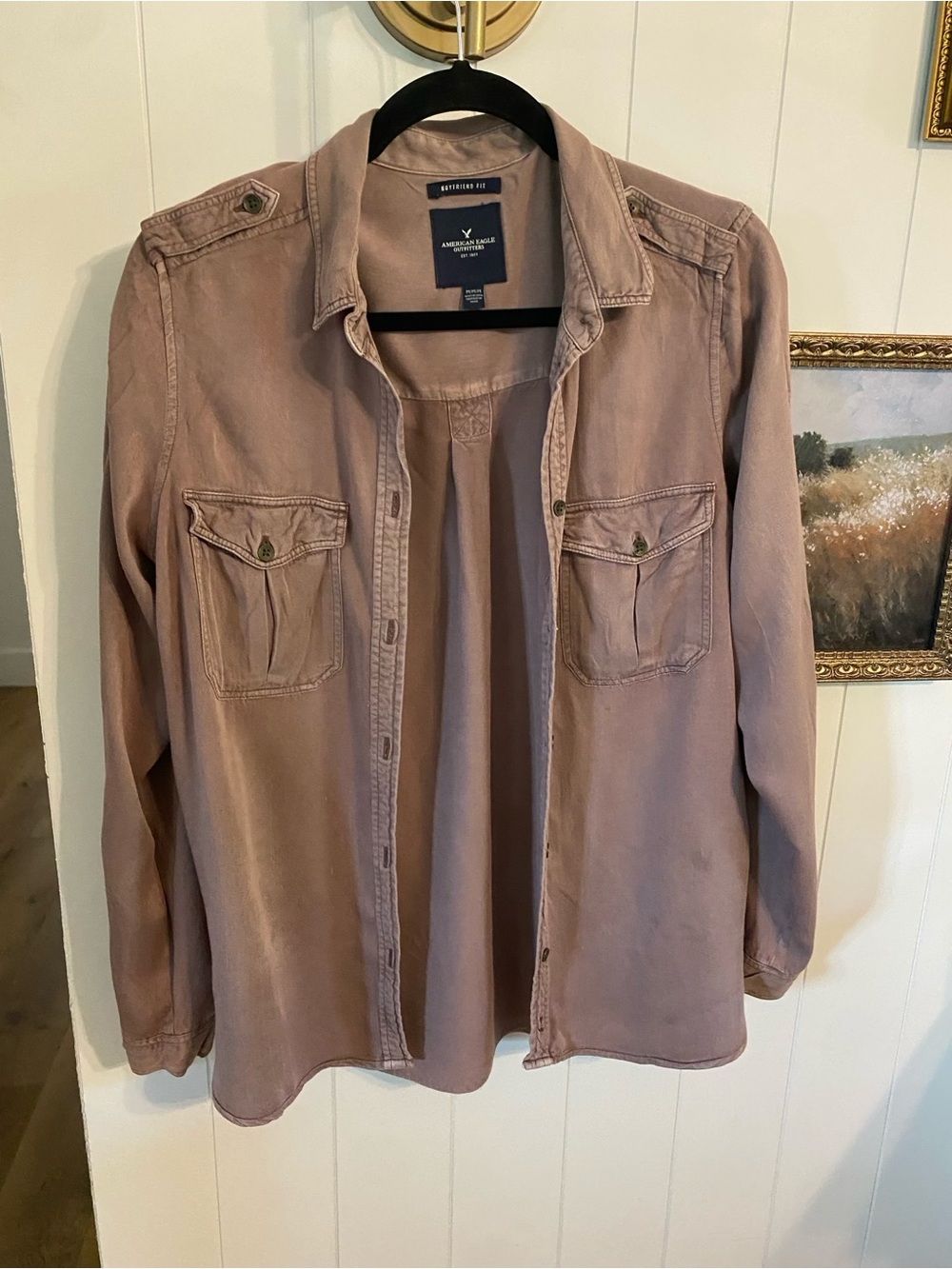 American Eagle Outfitters Dusty Mauve Utility Jacket